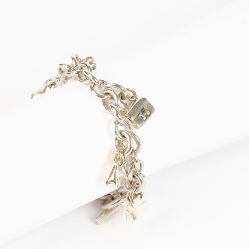 Hermes Sterling Silver Ronde de Sacs Bracelet - Size 16