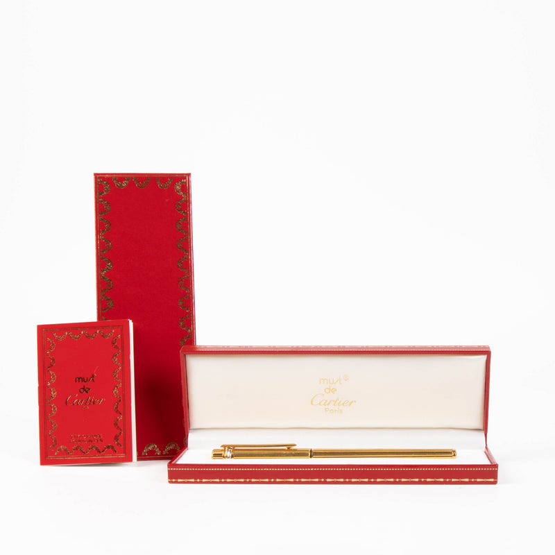 Cartier Gold Plated Trinity Fountain Pen