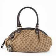 Shop the authentic Gucci GG Canvas Sukey Boston Bag second hand on Labellov.com