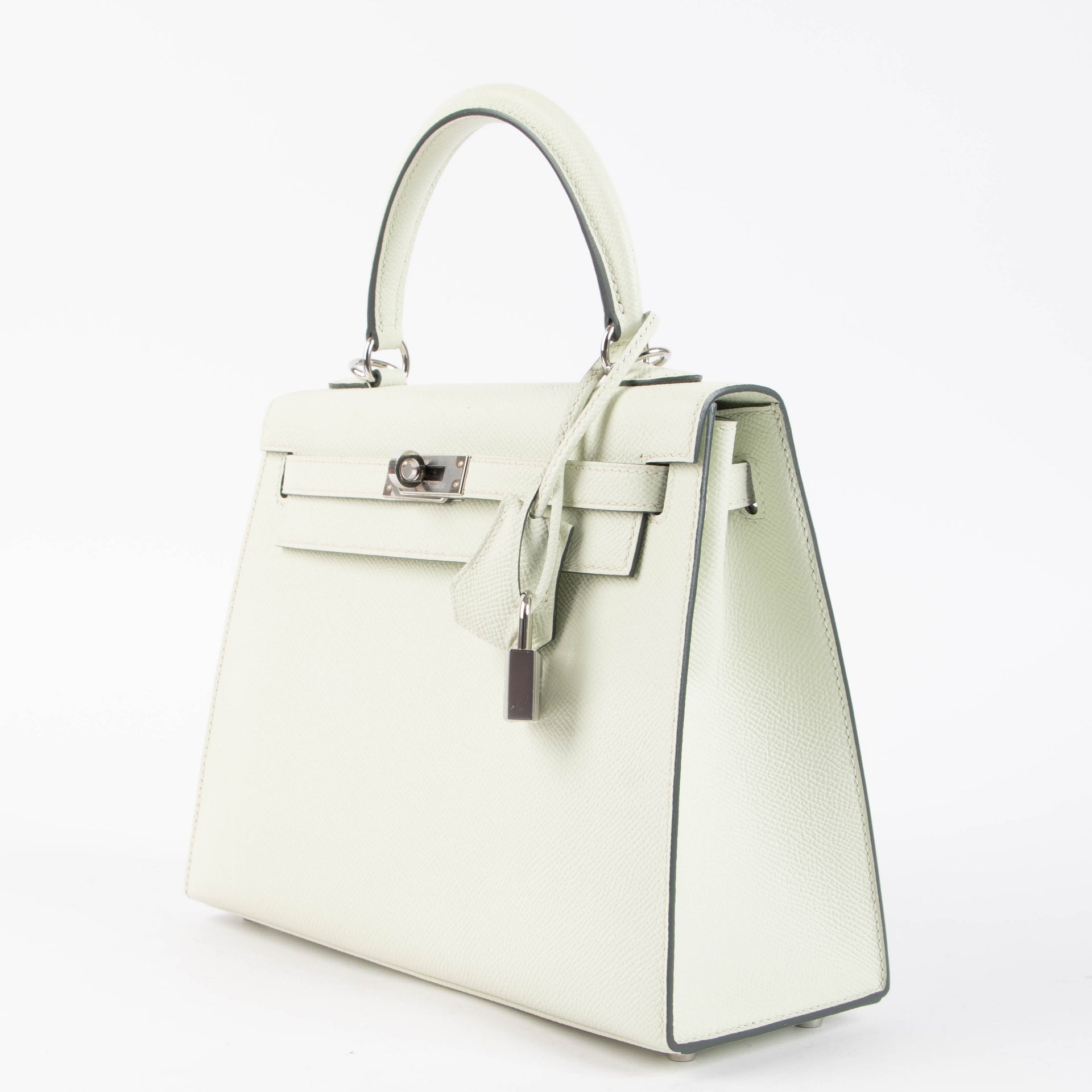 Hermes Kelly 25 Vert Fizz Epsom PHW