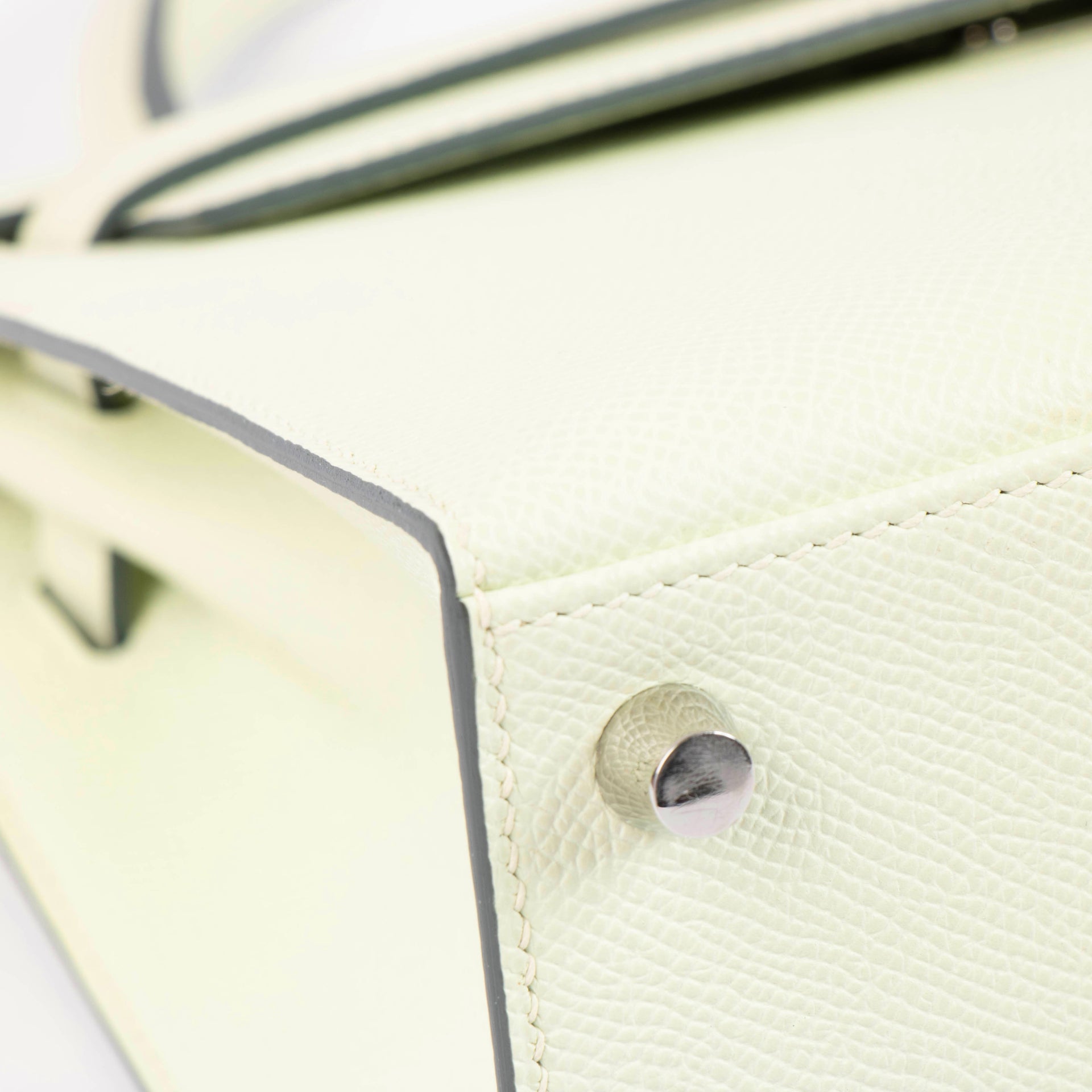 Hermes Kelly 25 Vert Fizz Epsom PHW