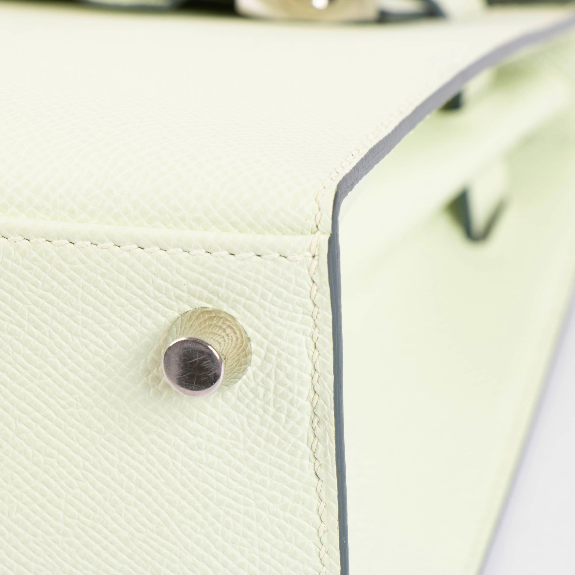Hermes Kelly 25 Vert Fizz Epsom PHW