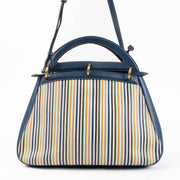 Shop the authentic Delvaux Blue Toile de Cuir Mango GM Bag second hand on Labellov.com