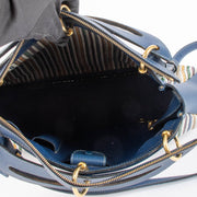 Shop the authentic Delvaux Blue Toile de Cuir Mango GM Bag second hand on Labellov.com