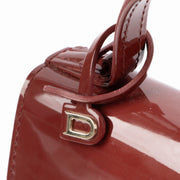 Shop the authentic Delvaux Rouge de Pourpre Vernis Tempête Micro Bag second hand on Labellov.com