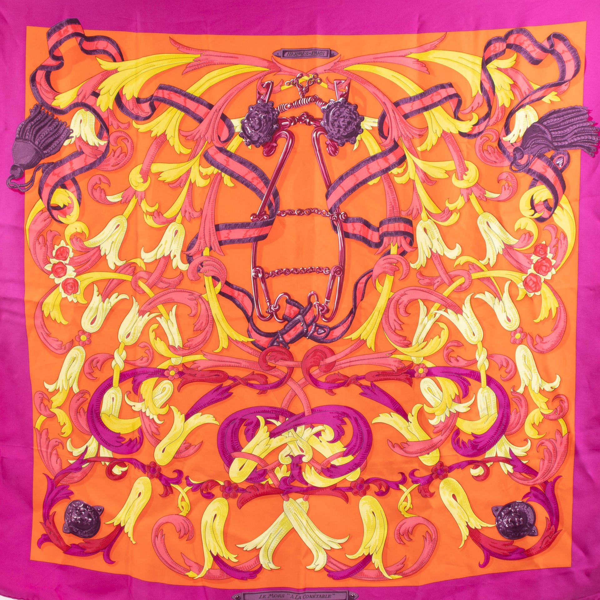 Hermes Silk 90 Scarf Le mors A La Conétable