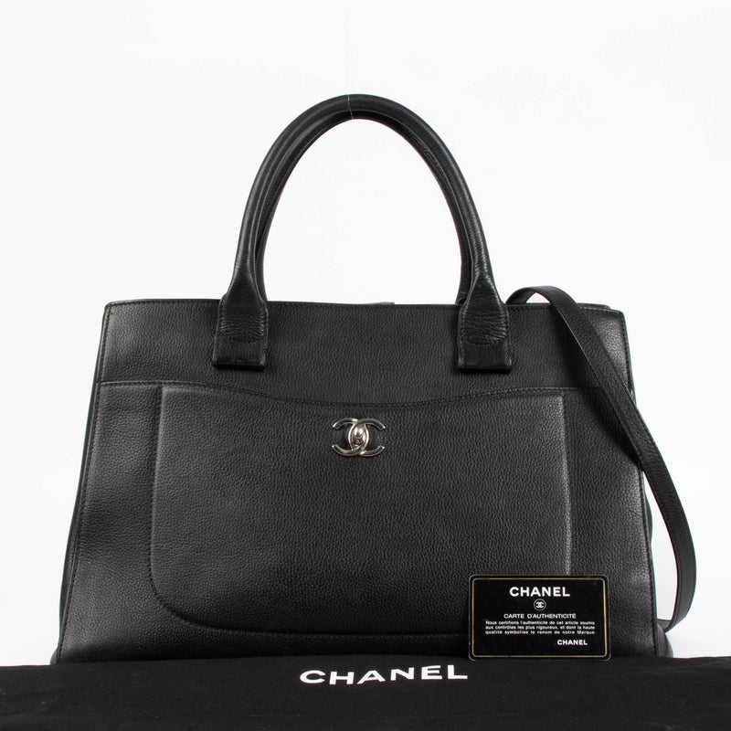 Chanel Black Calfskin Medium Neo Executive Tote Bag