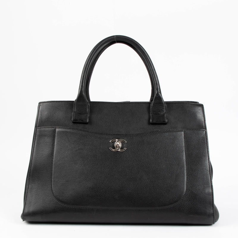 Chanel Black Calfskin Medium Neo Executive Tote Bag