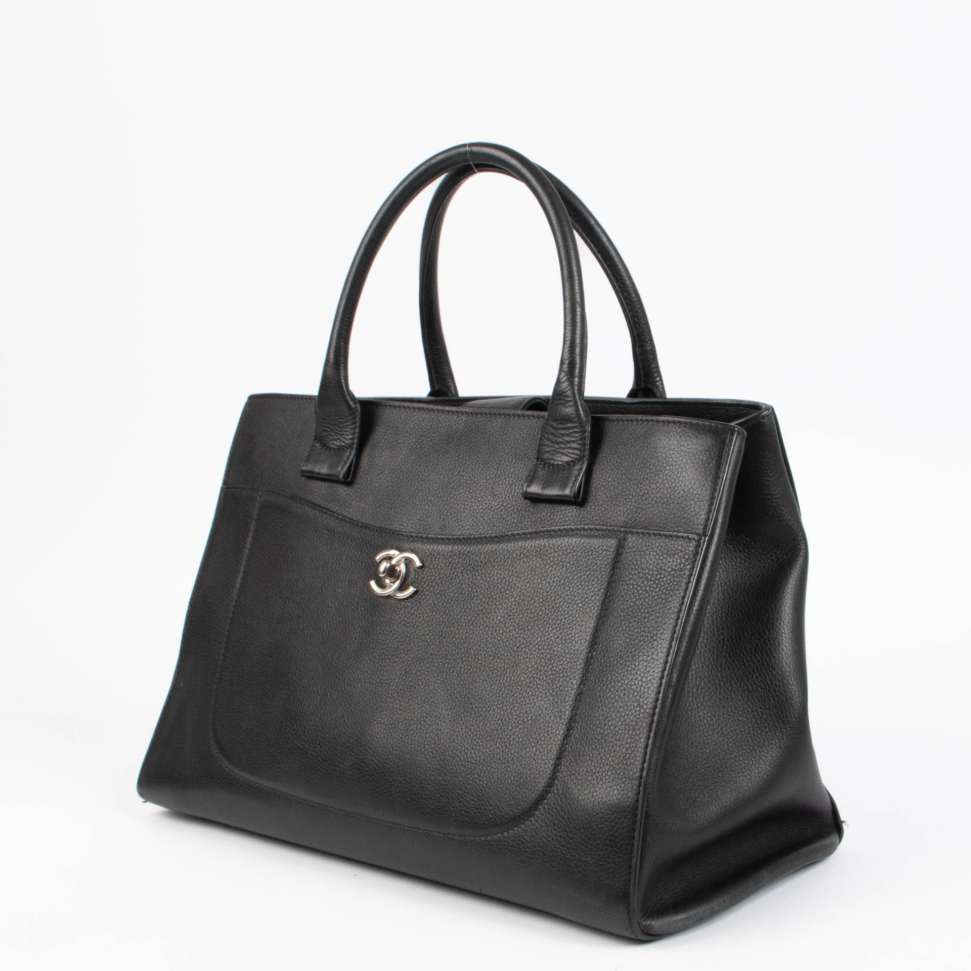 Chanel Black Calfskin Medium Neo Executive Tote Bag