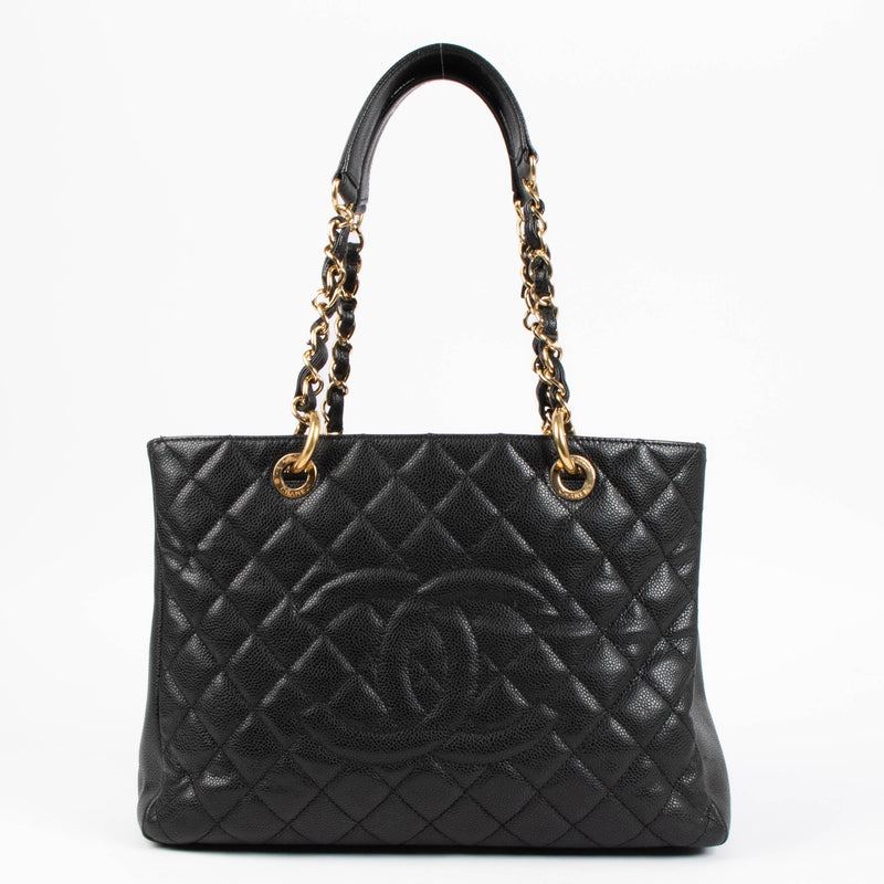 Chanel Black Caviar GST Grand Shopping Tote Bag