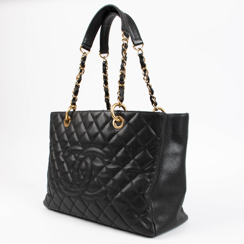 Chanel Black Caviar GST Grand Shopping Tote Bag