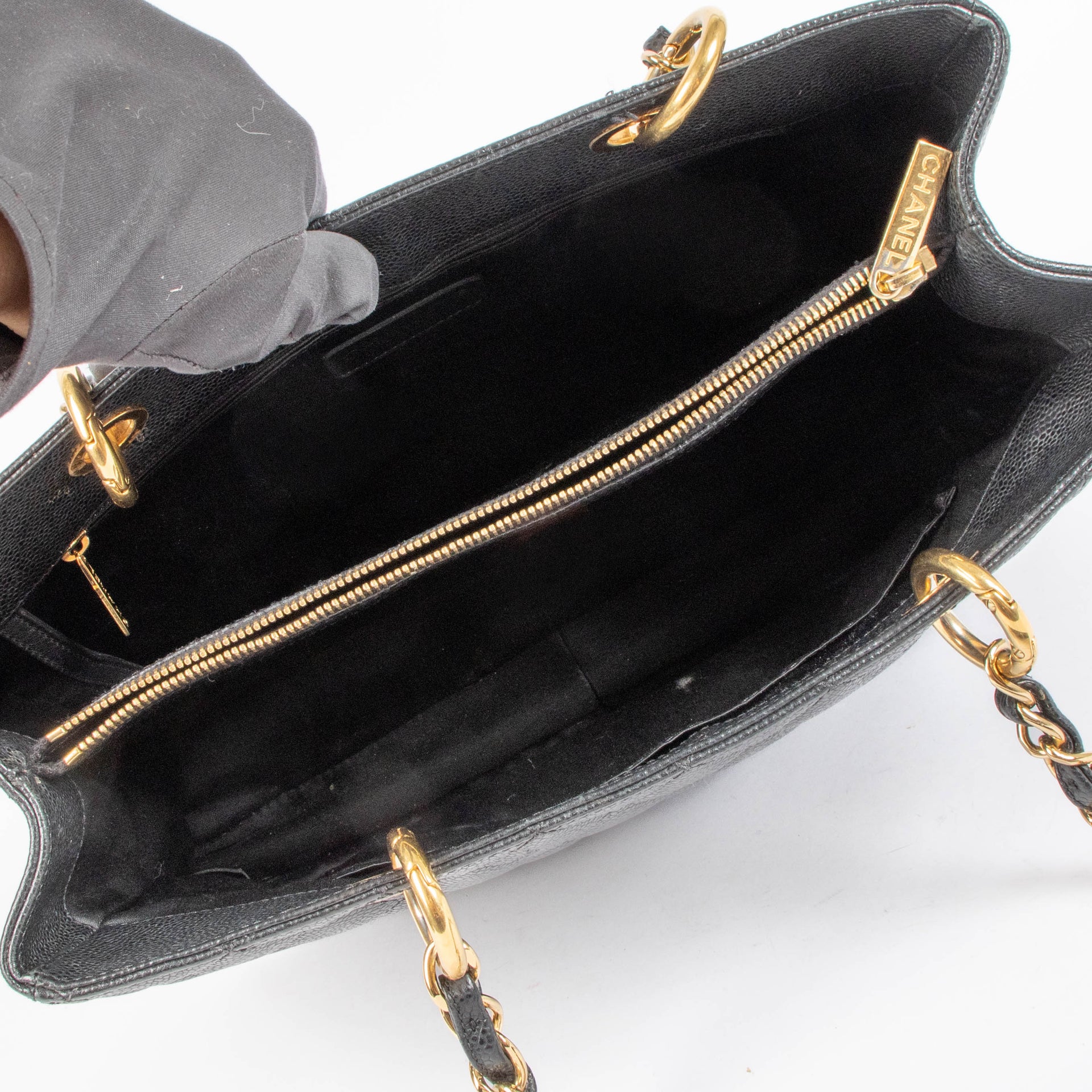 Chanel Black Caviar GST Grand Shopping Tote Bag
