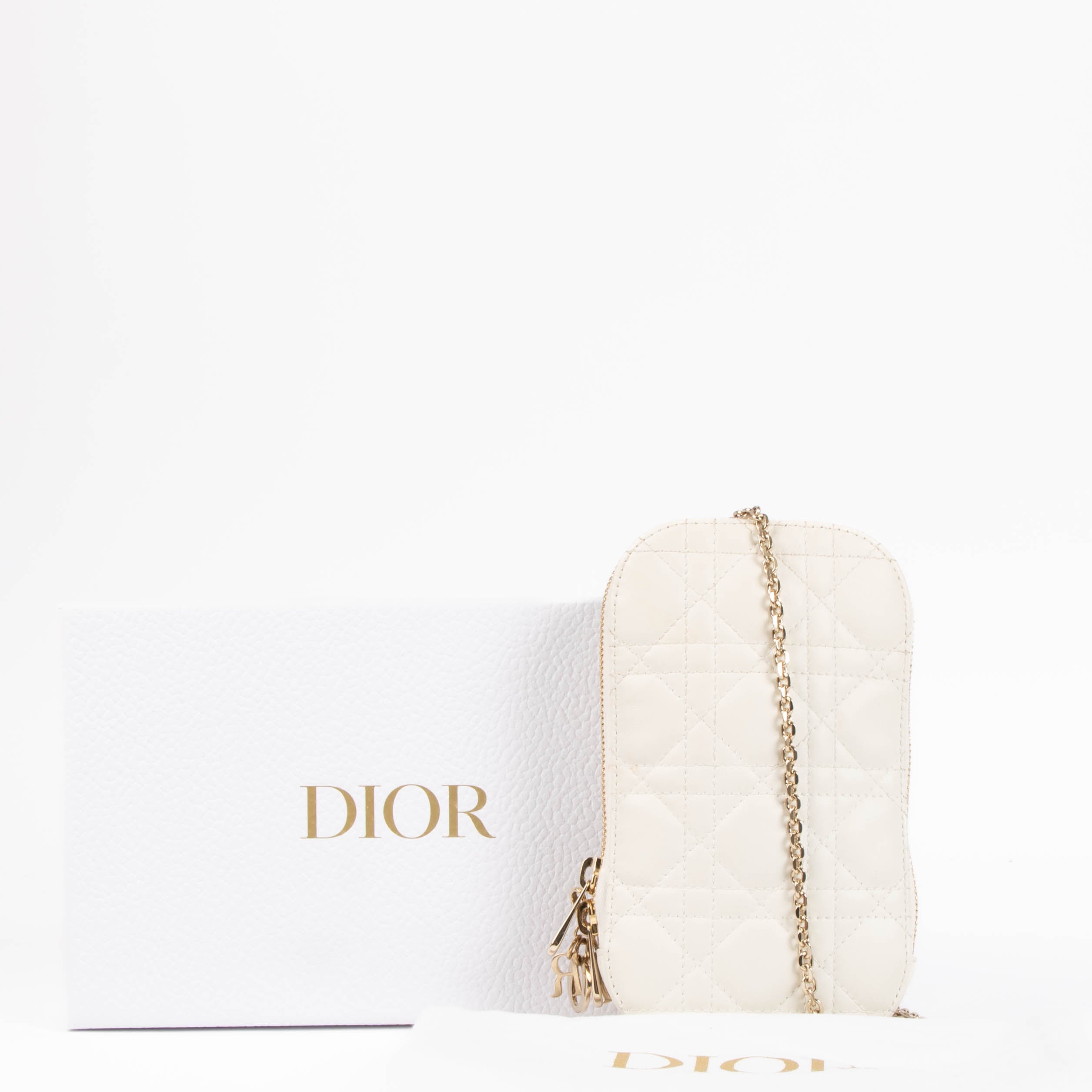 Christian Dior White Call'in Dior Phone Pouch – Labellov