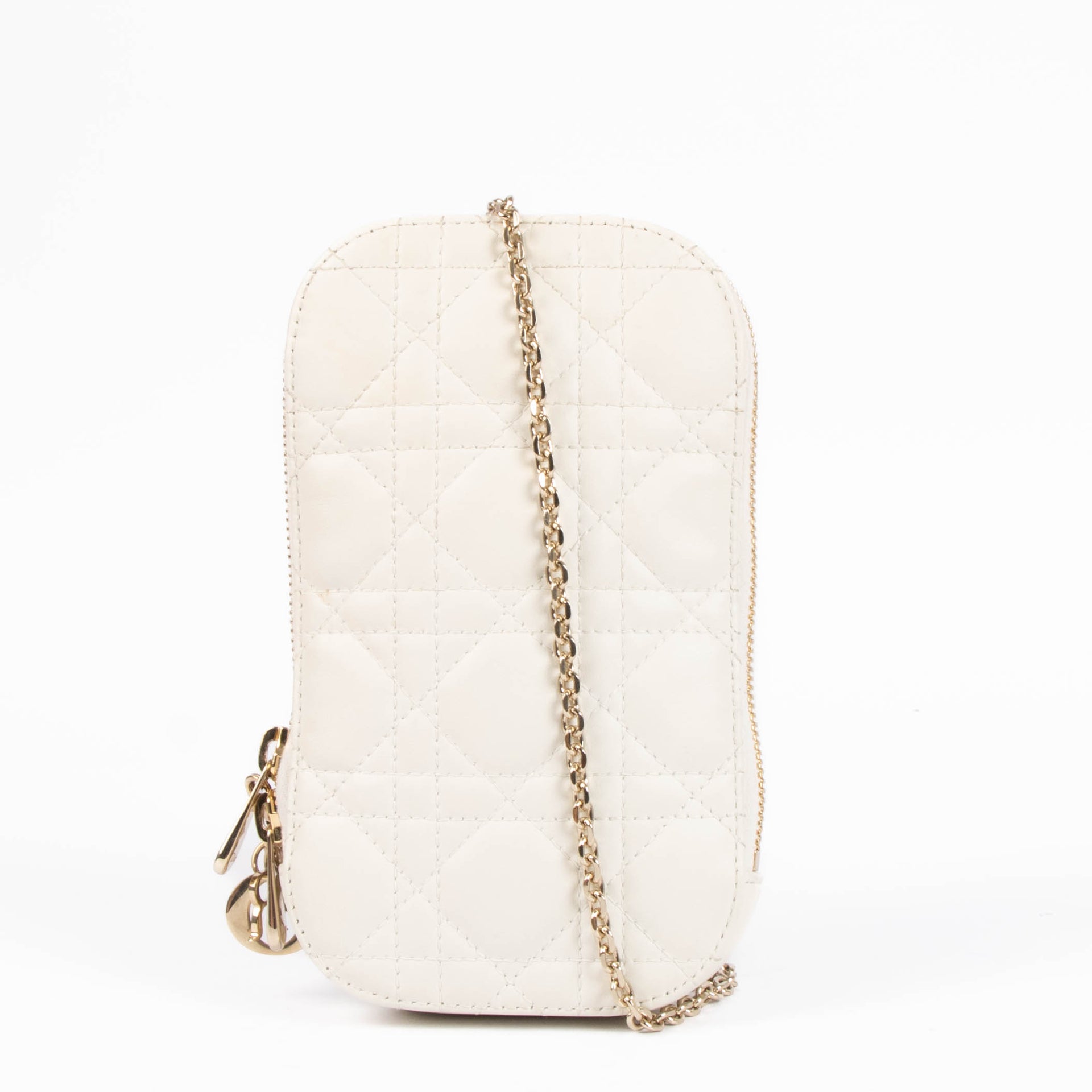 Christian Dior White Call'in Dior Phone Pouch