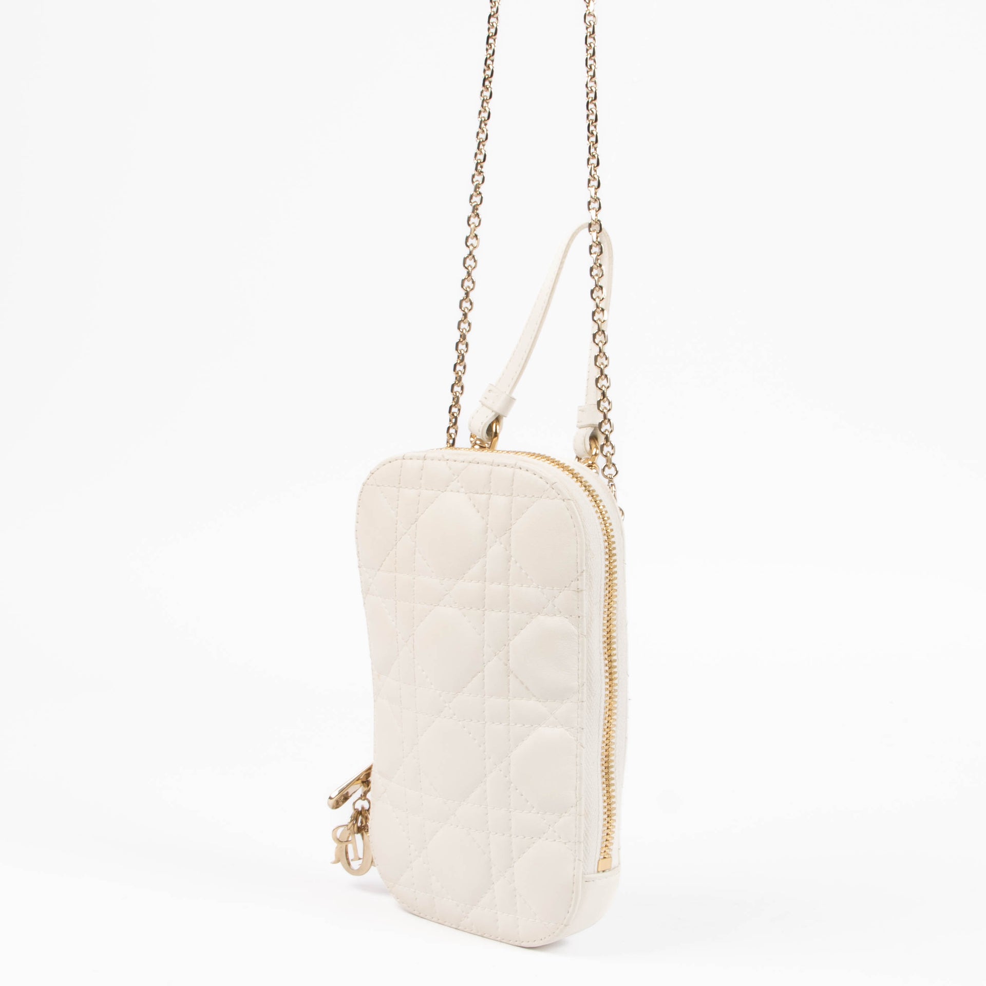 Christian Dior White Call'in Dior Phone Pouch