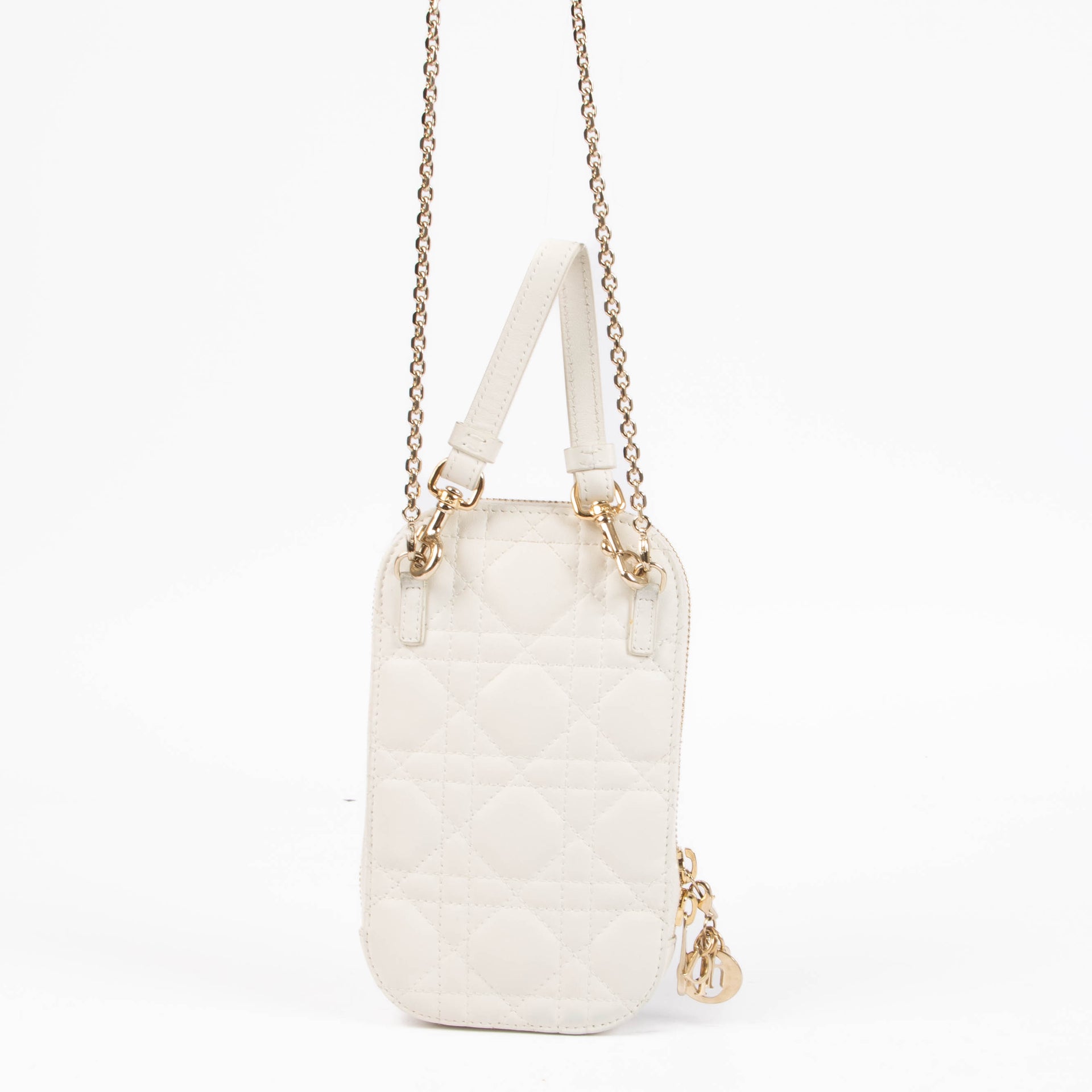 Christian Dior White Call'in Dior Phone Pouch