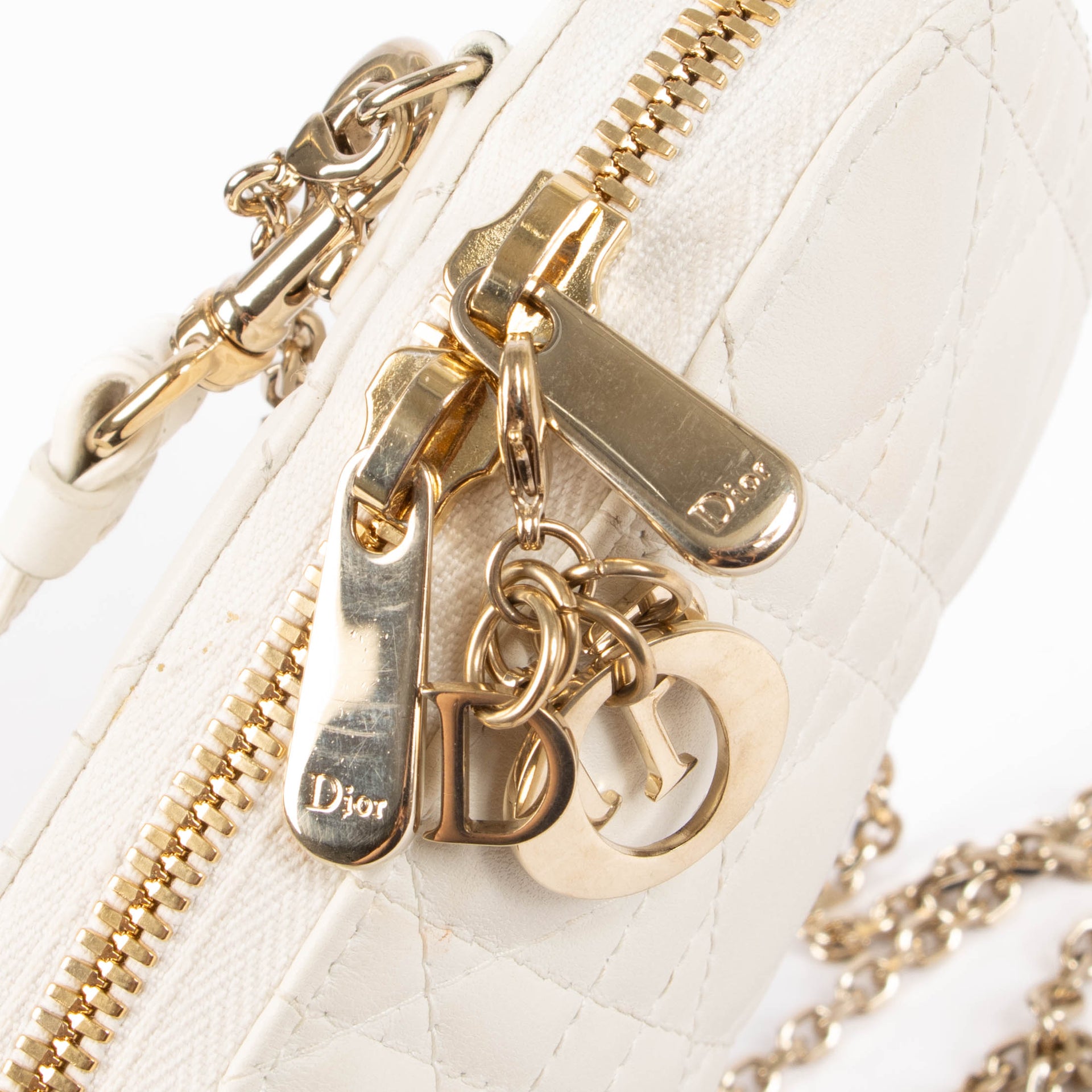 Christian Dior White Call'in Dior Phone Pouch