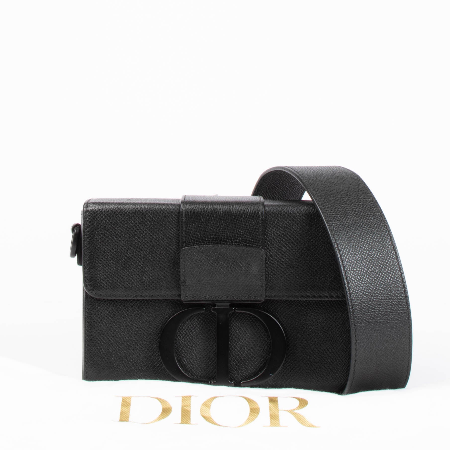 Christian Dior All Black Micro 30 Montaigne Bag