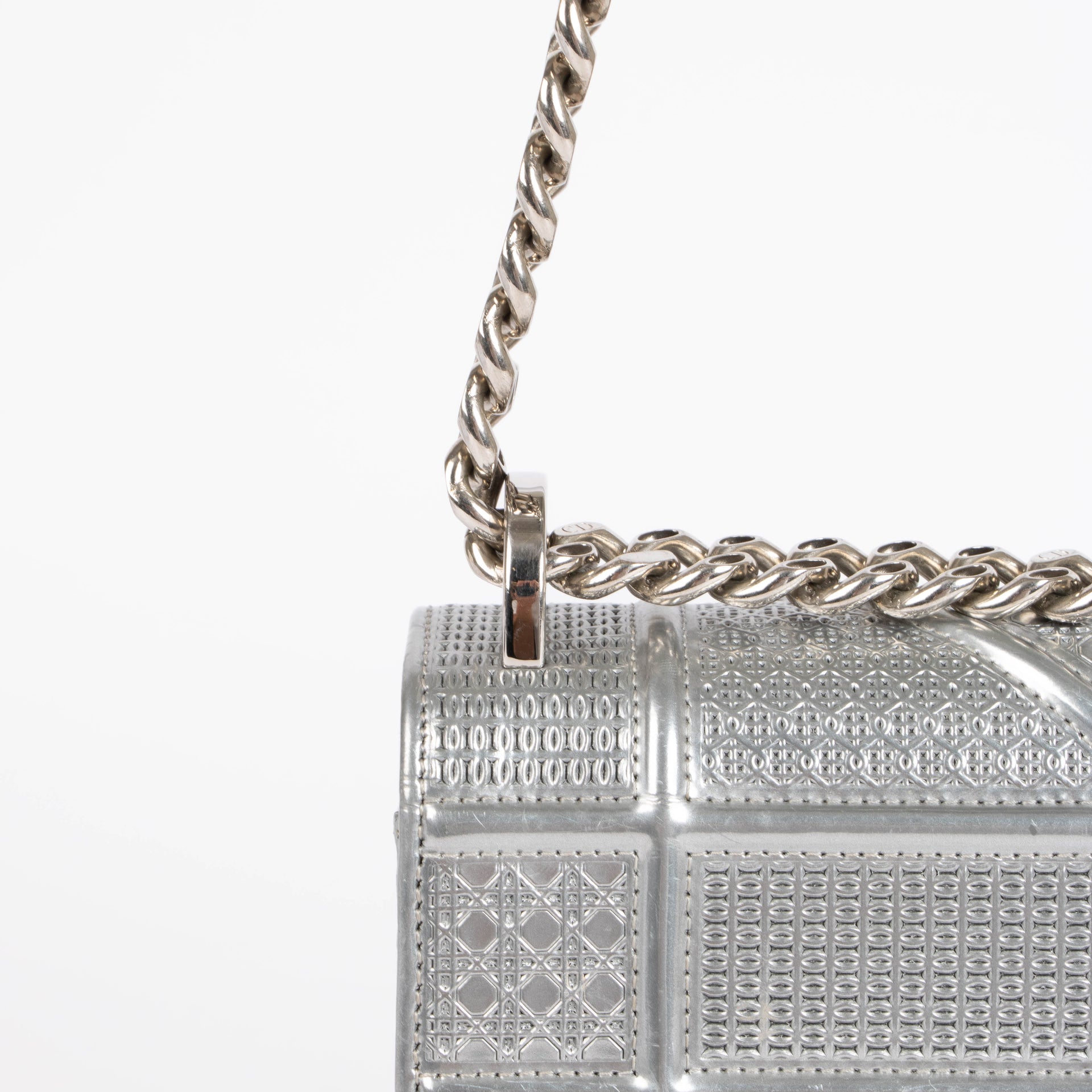 Christian Dior Silver Medium Diorama Bag