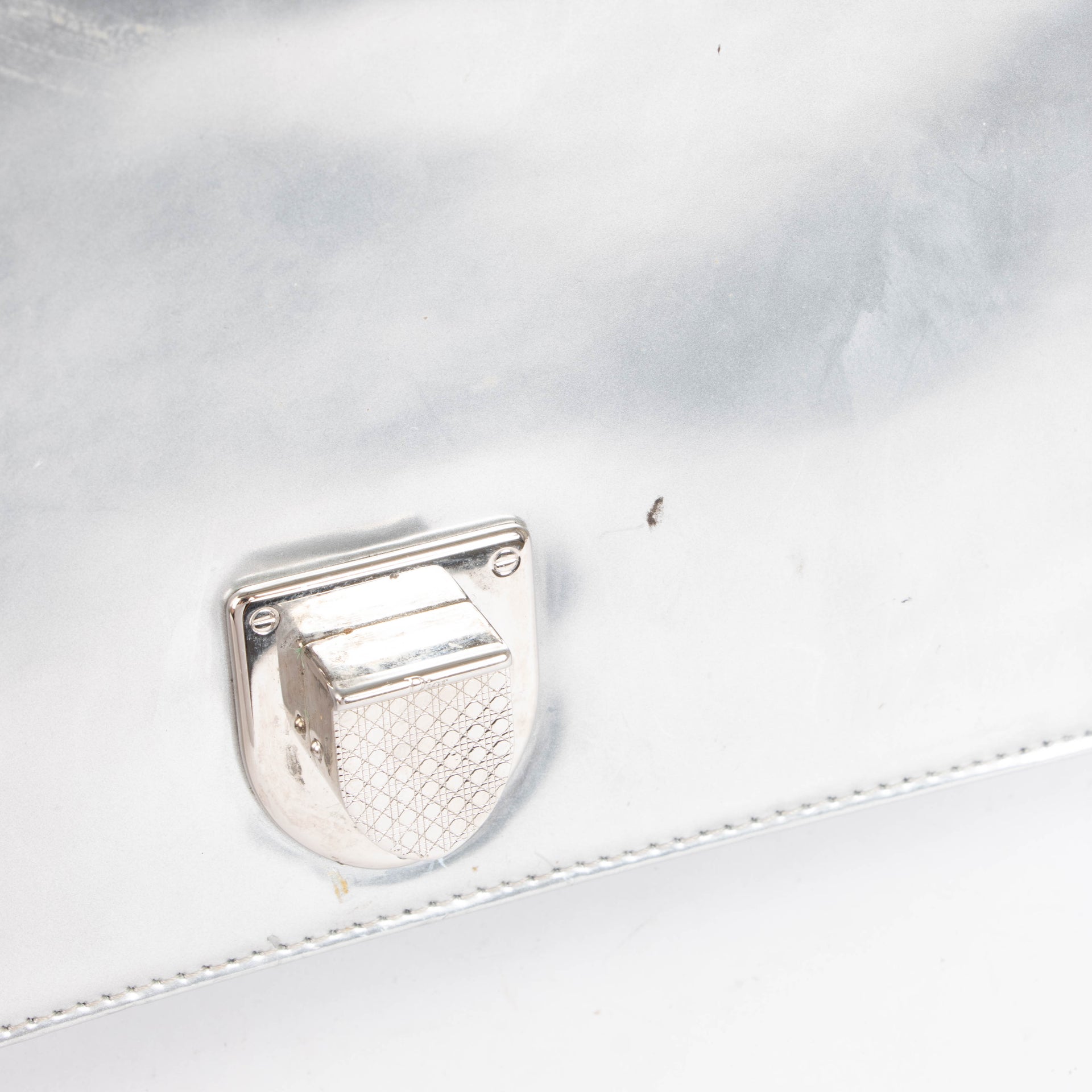 Christian Dior Silver Medium Diorama Bag
