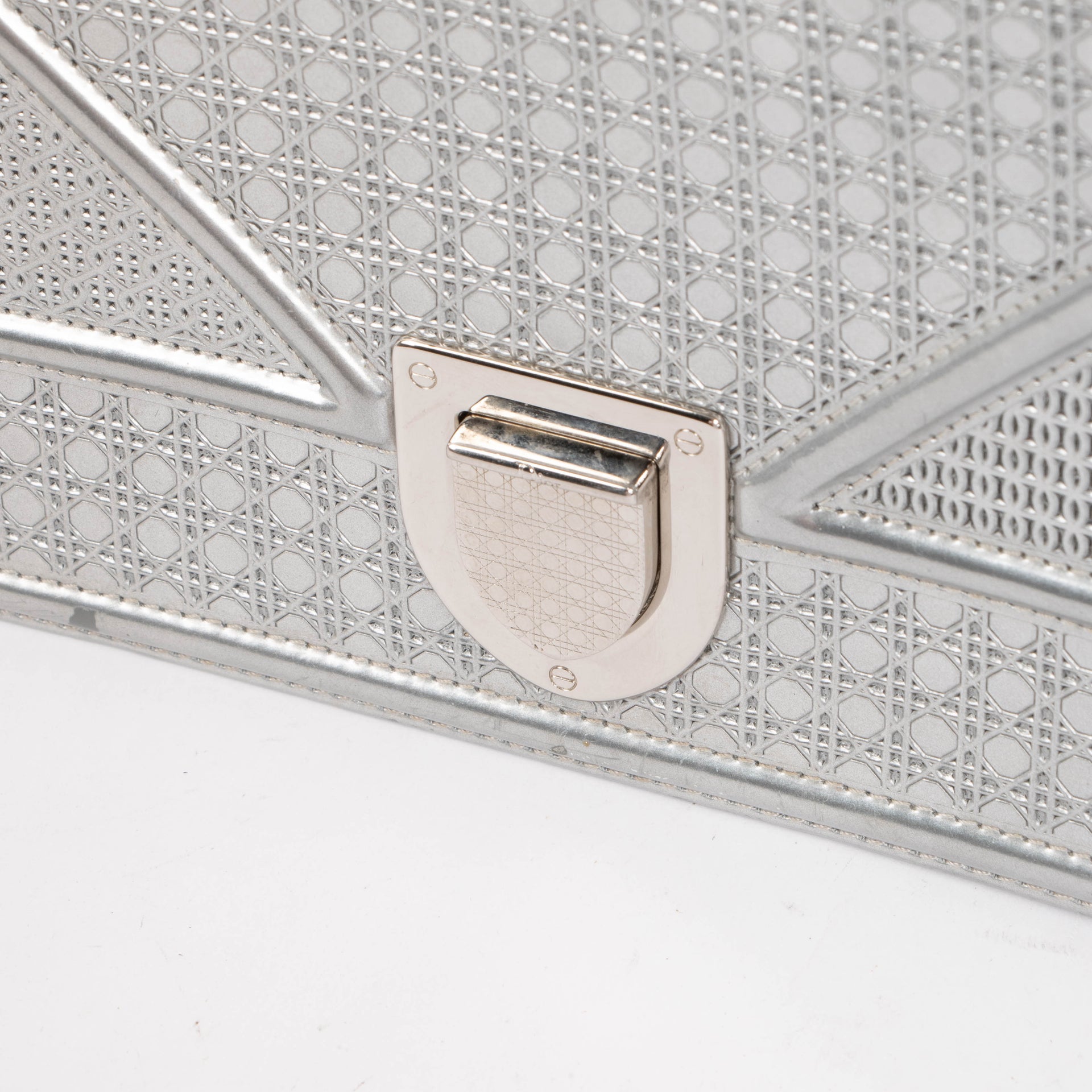 Christian Dior Silver Medium Diorama Bag