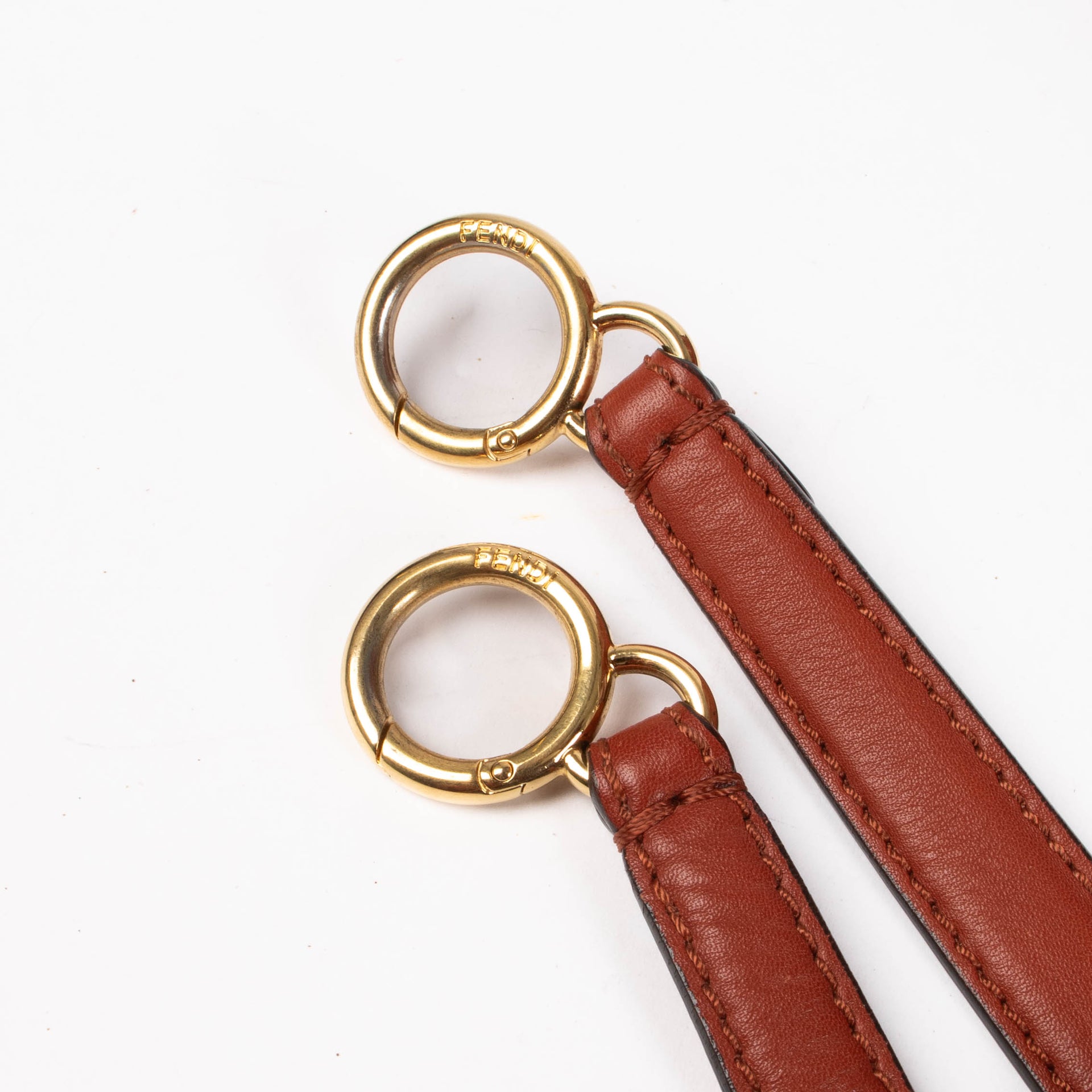 Shop the authentic Fendi Rust Leather Large Peekaboo Handbag second hand on Labellov.com