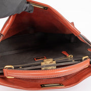 Shop the authentic Fendi Rust Leather Large Peekaboo Handbag second hand on Labellov.com