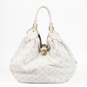Shop this authentic Louis Vuitton White Mahina Neo L Bag pre-loved on Labellov.com 