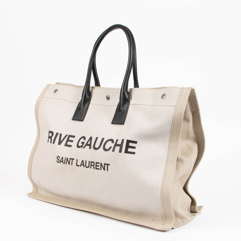 Saint Laurent Beige Rive Gauche Tote Bag
