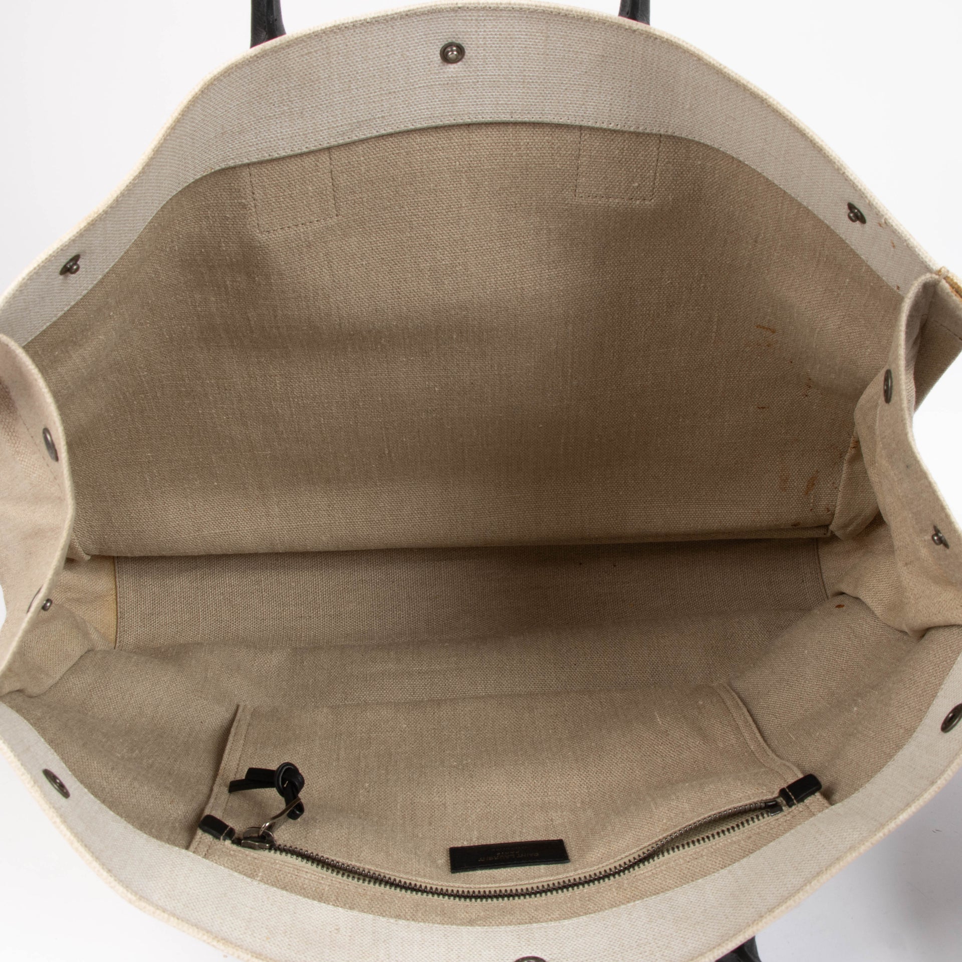 Saint Laurent Beige Rive Gauche Tote Bag