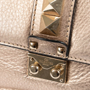 Shop this authentic Valentino Garavani Gold Small Glam Lock Bag pre-loved on Labellov.com