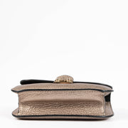 Shop this authentic Valentino Garavani Gold Small Glam Lock Bag pre-loved on Labellov.com