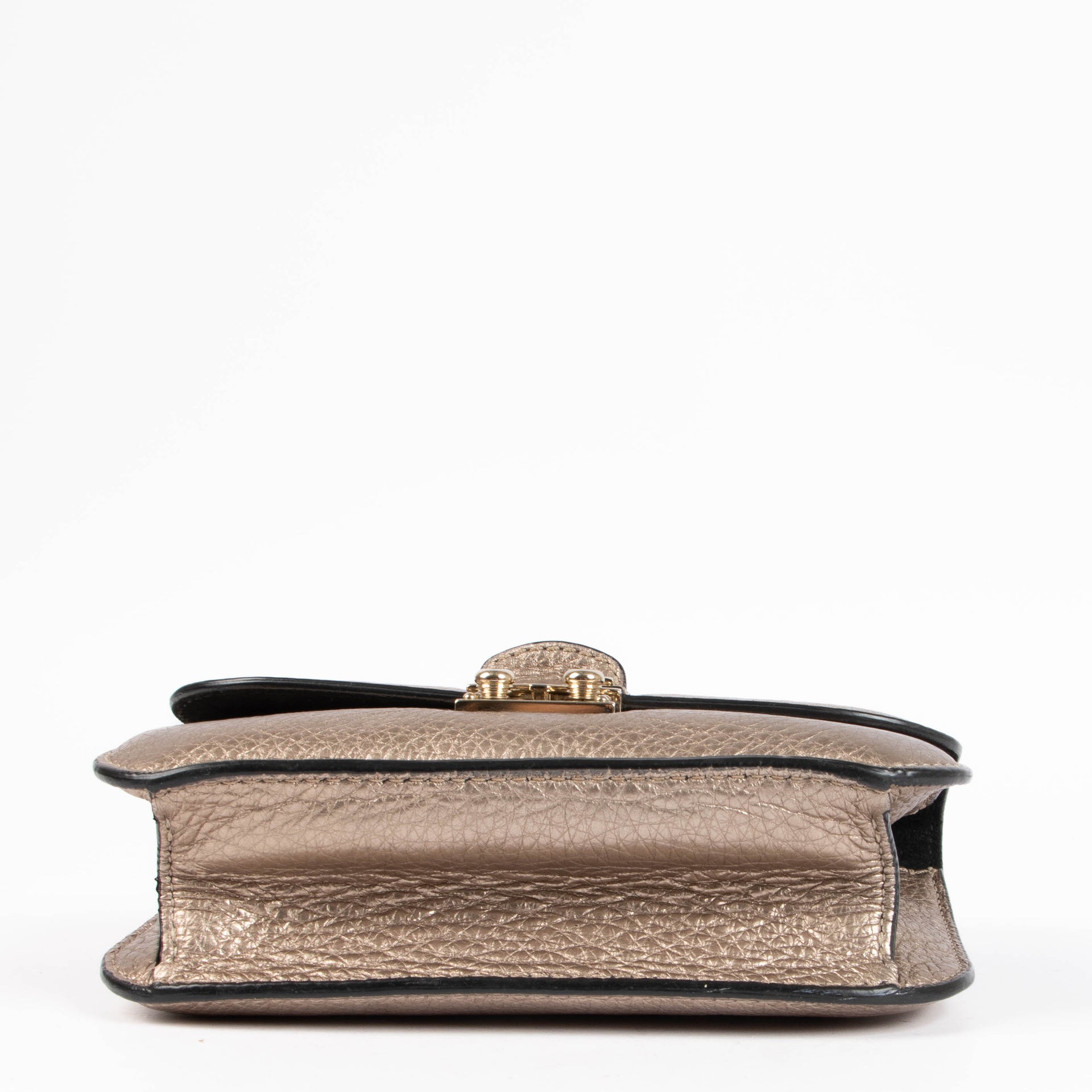Shop this authentic Valentino Garavani Gold Small Glam Lock Bag pre-loved on Labellov.com