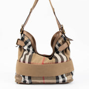 Shop the authentic Burberry House Check Canvas Parsons Hobo Bag second hand on Labellov.com