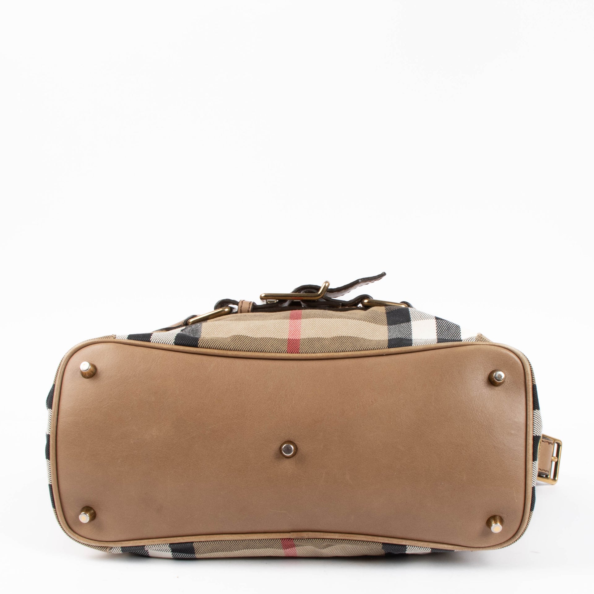 Shop the authentic Burberry House Check Canvas Parsons Hobo Bag second hand on Labellov.com