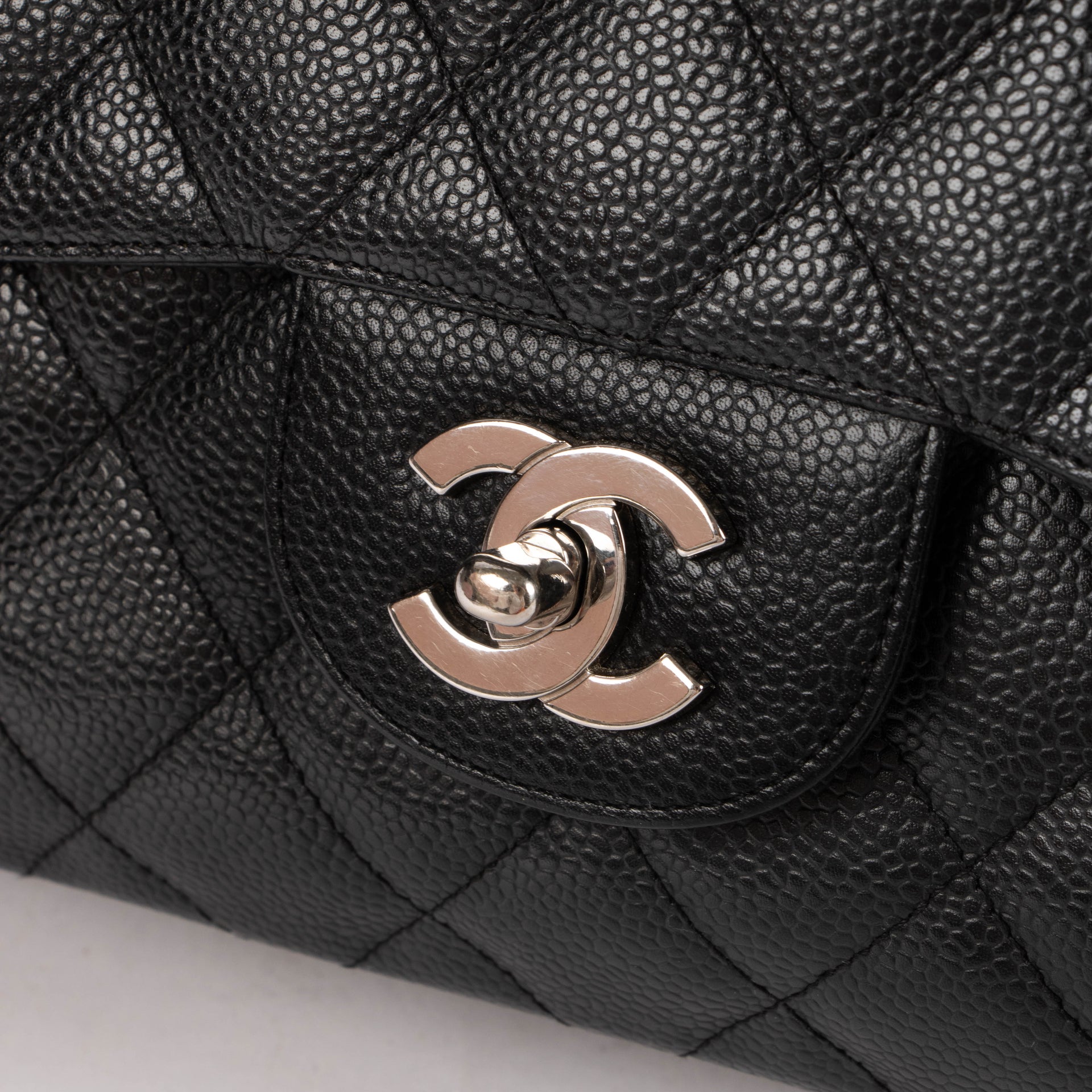 Chanel Black Caviar Large/Jumbo Classic Single Flap bag