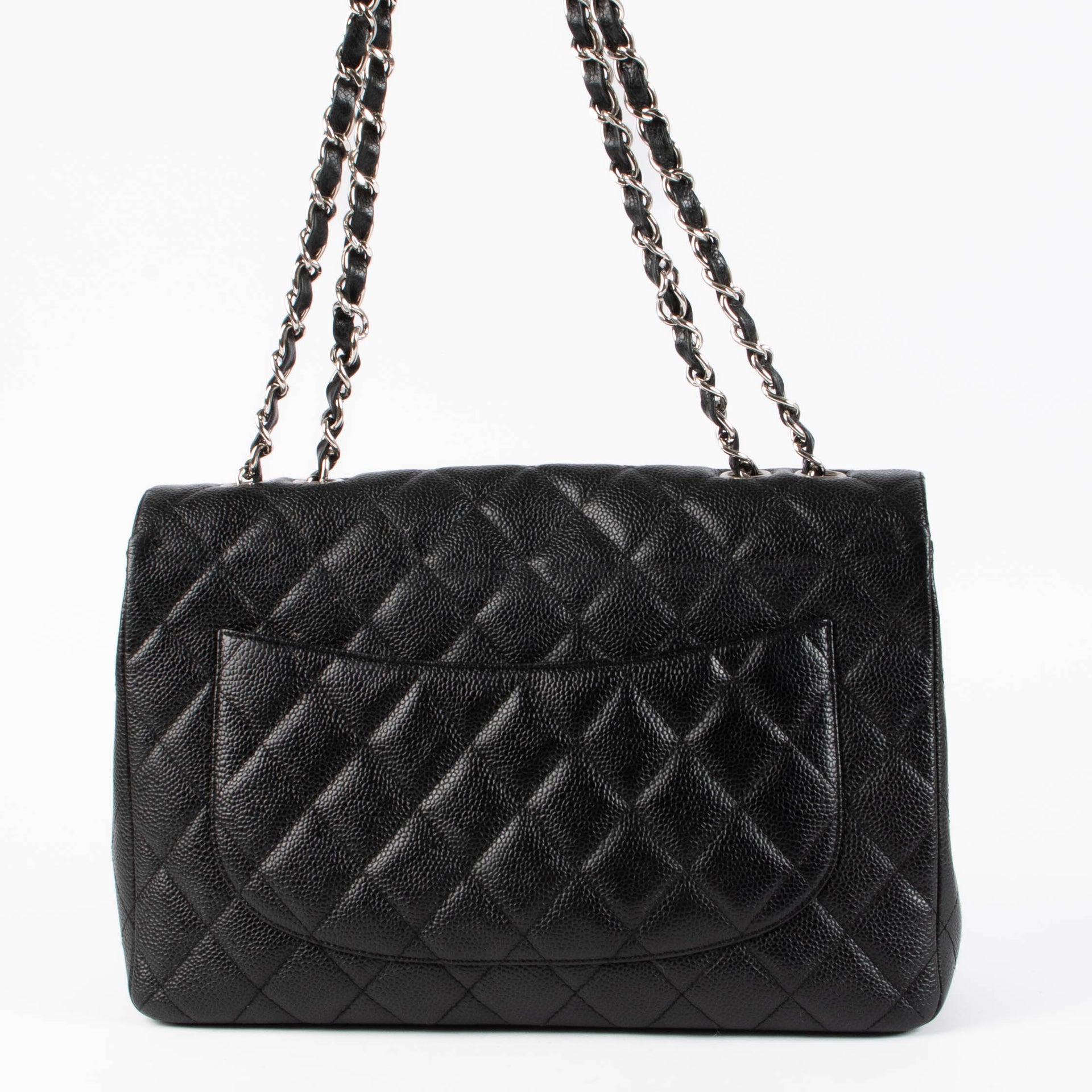 Chanel Black Caviar Large/Jumbo Classic Single Flap bag