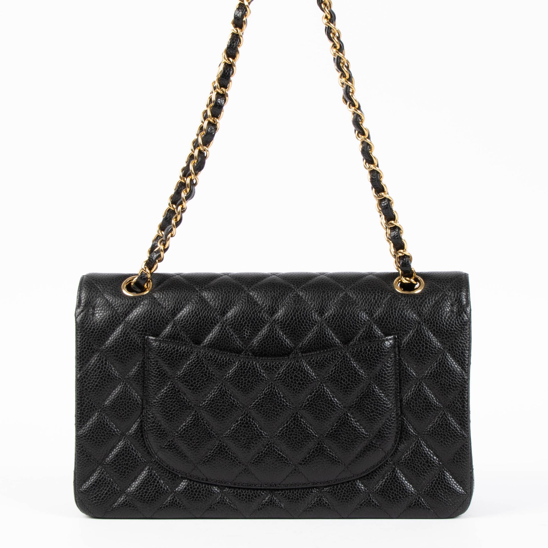 Shop the authentic Chanel Black Caviar Medium Classic 11.12 Handbag second hand on Labellov.com