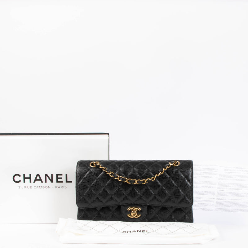 Shop the authentic Chanel Black Caviar Medium Classic 11.12 Handbag second hand on Labellov.com