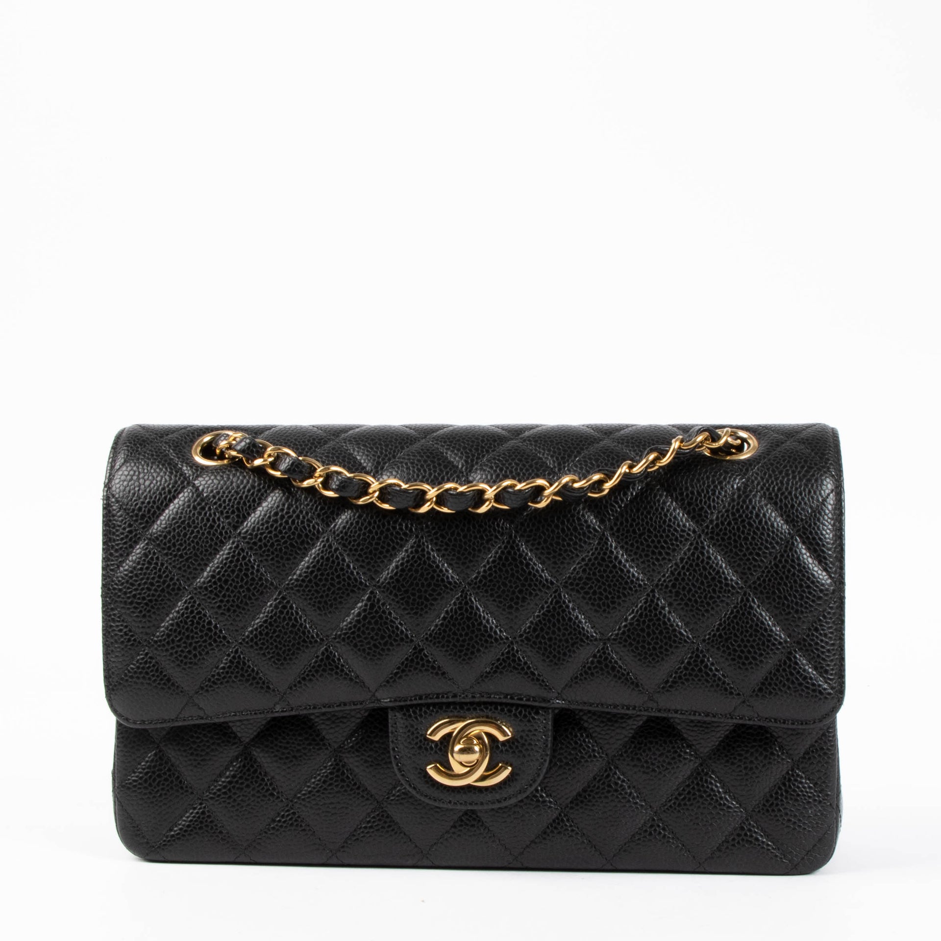 Shop the authentic Chanel Black Caviar Medium Classic 11.12 Handbag second hand on Labellov.com