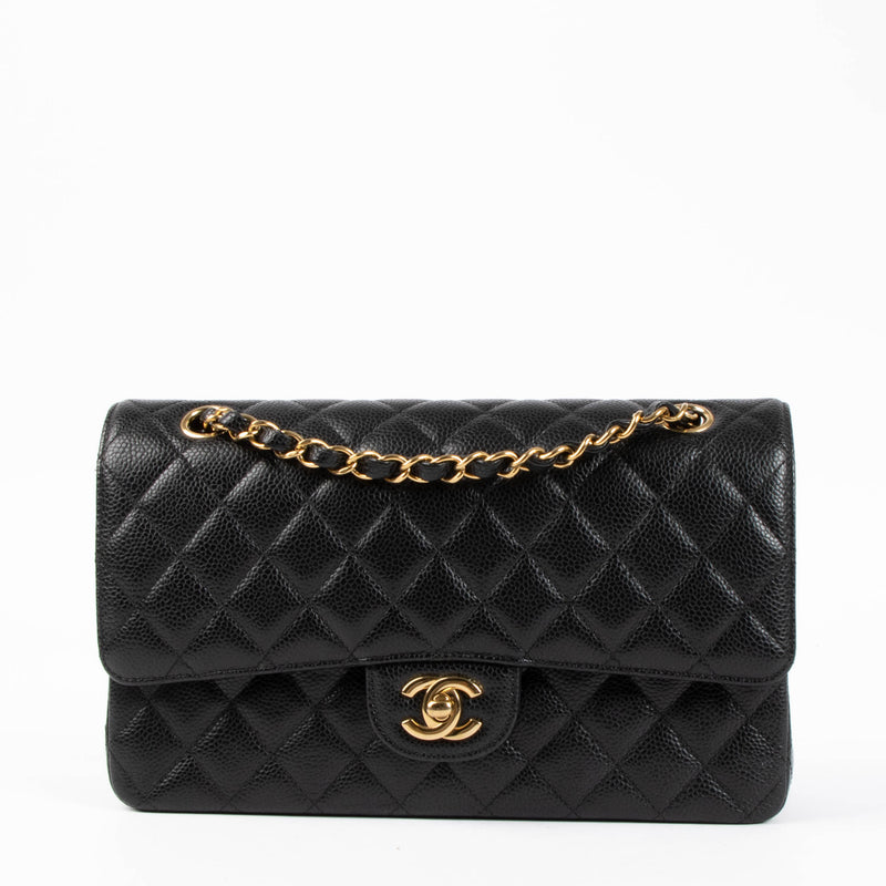 Shop the authentic Chanel Black Caviar Medium Classic 11.12 Handbag second hand on Labellov.com