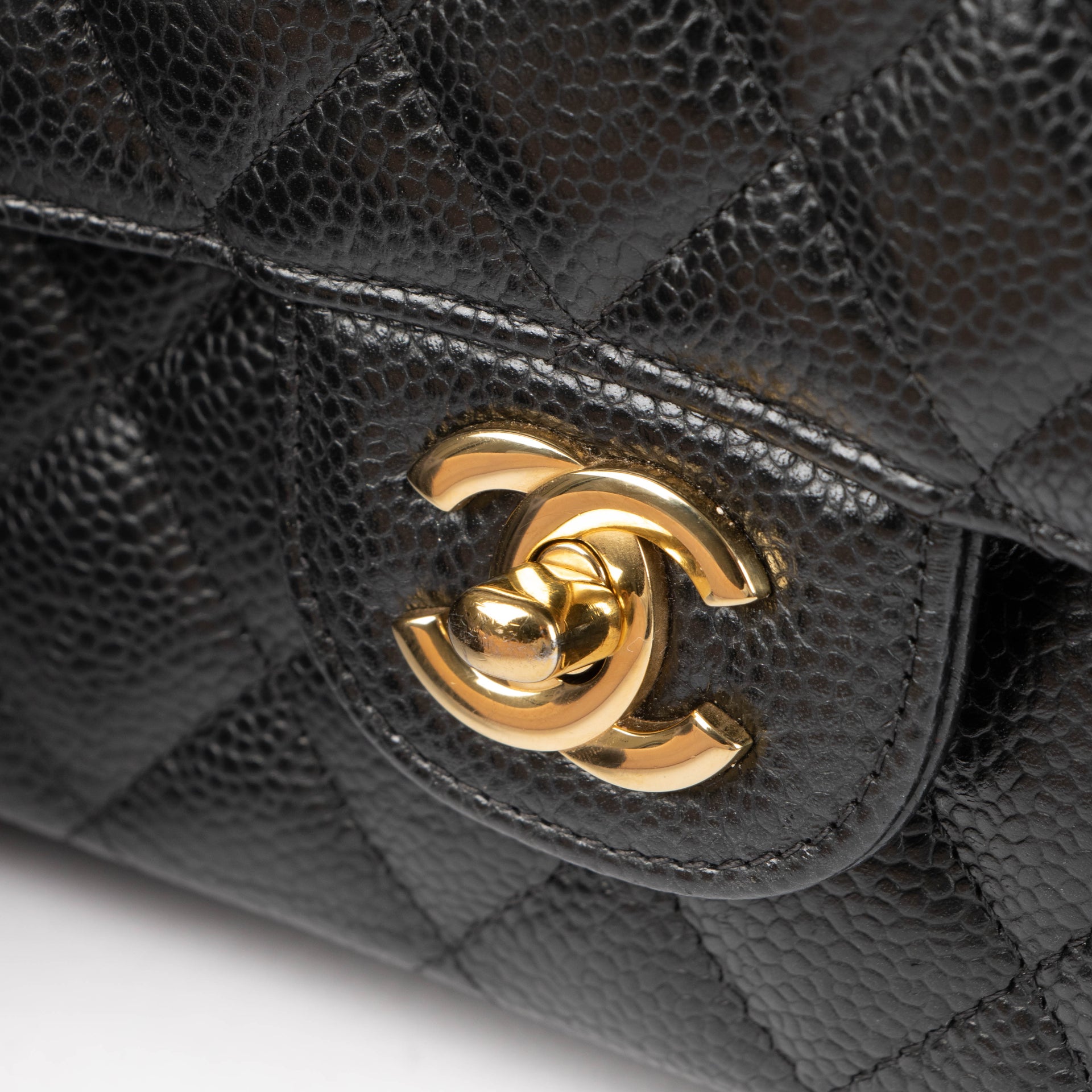 Shop the authentic Chanel Black Caviar Medium Classic 11.12 Handbag second hand on Labellov.com