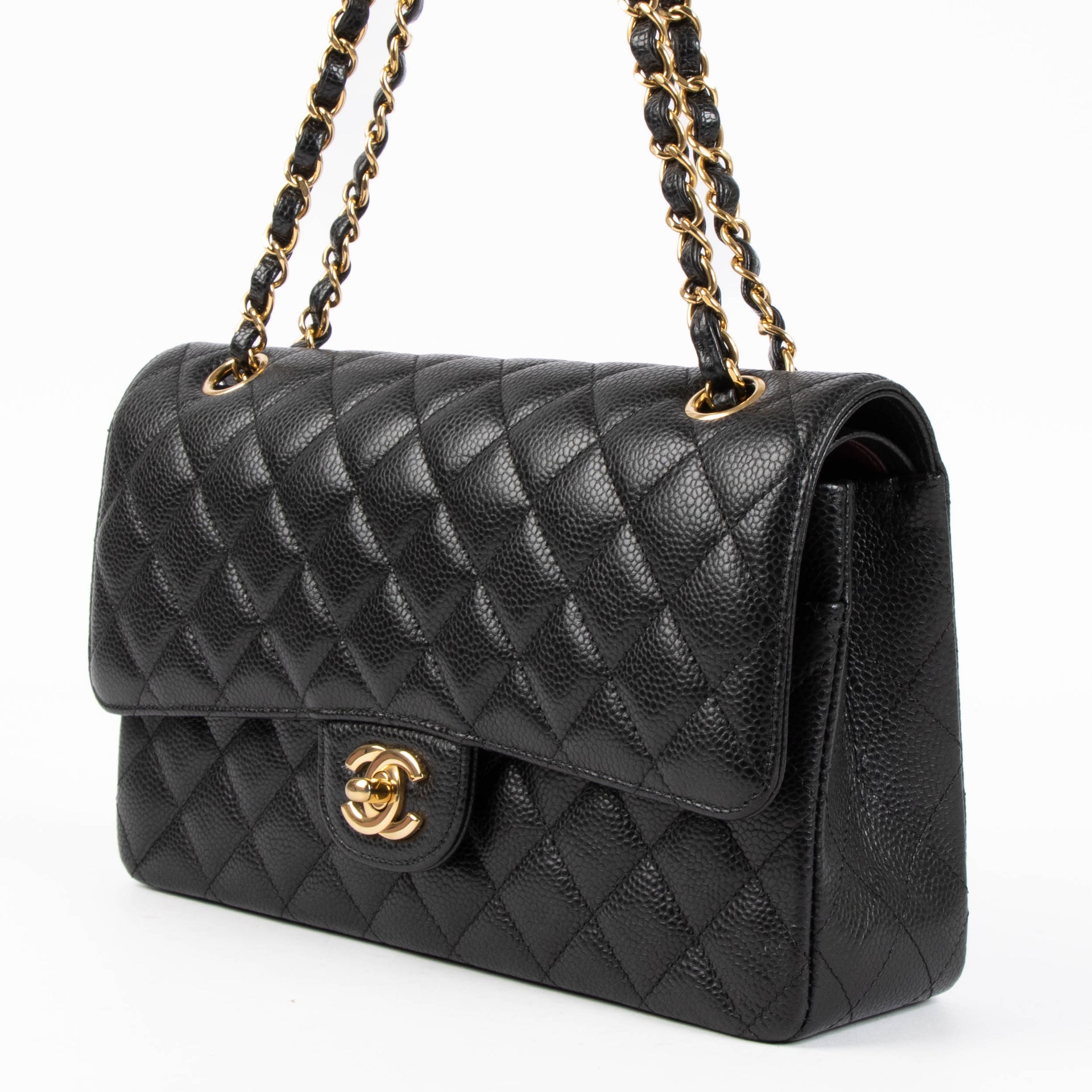 Shop the authentic Chanel Black Caviar Medium Classic 11.12 Handbag second hand on Labellov.com