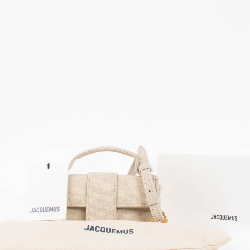Jacquemus Light Greige Canvas Le Bambino Bag