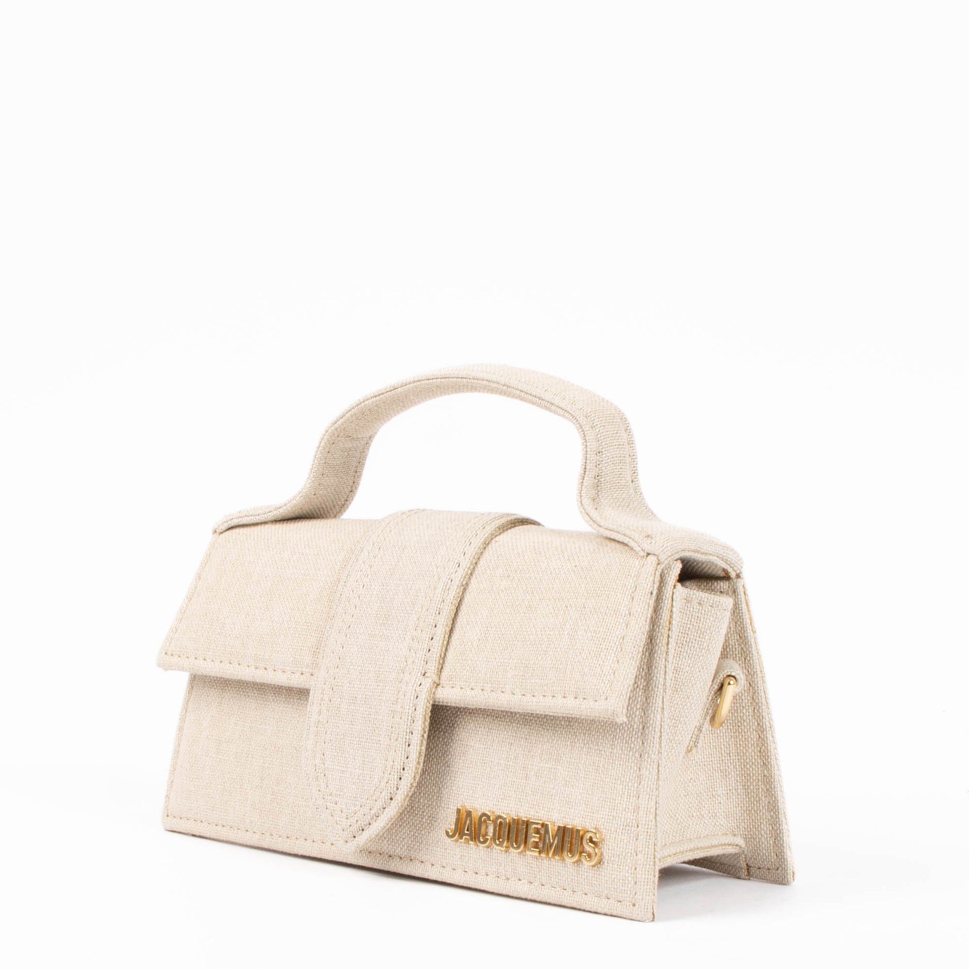 Jacquemus Light Greige Canvas Le Bambino Bag