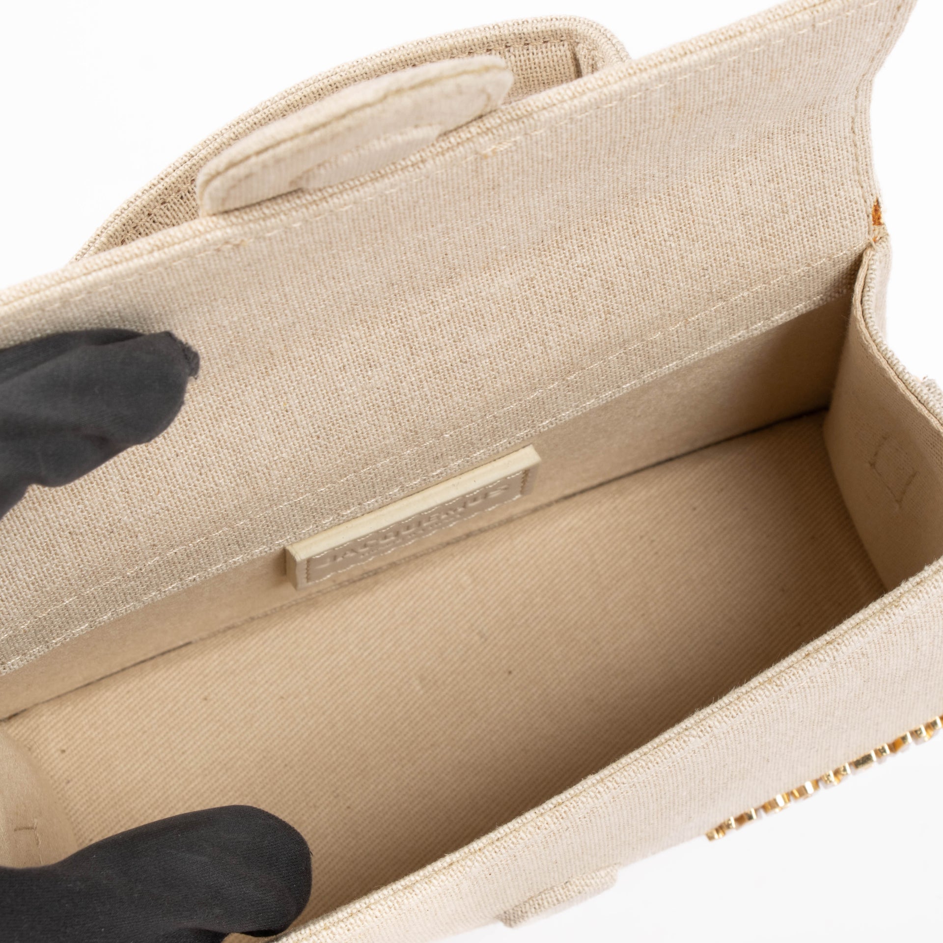 Jacquemus Light Greige Canvas Le Bambino Bag