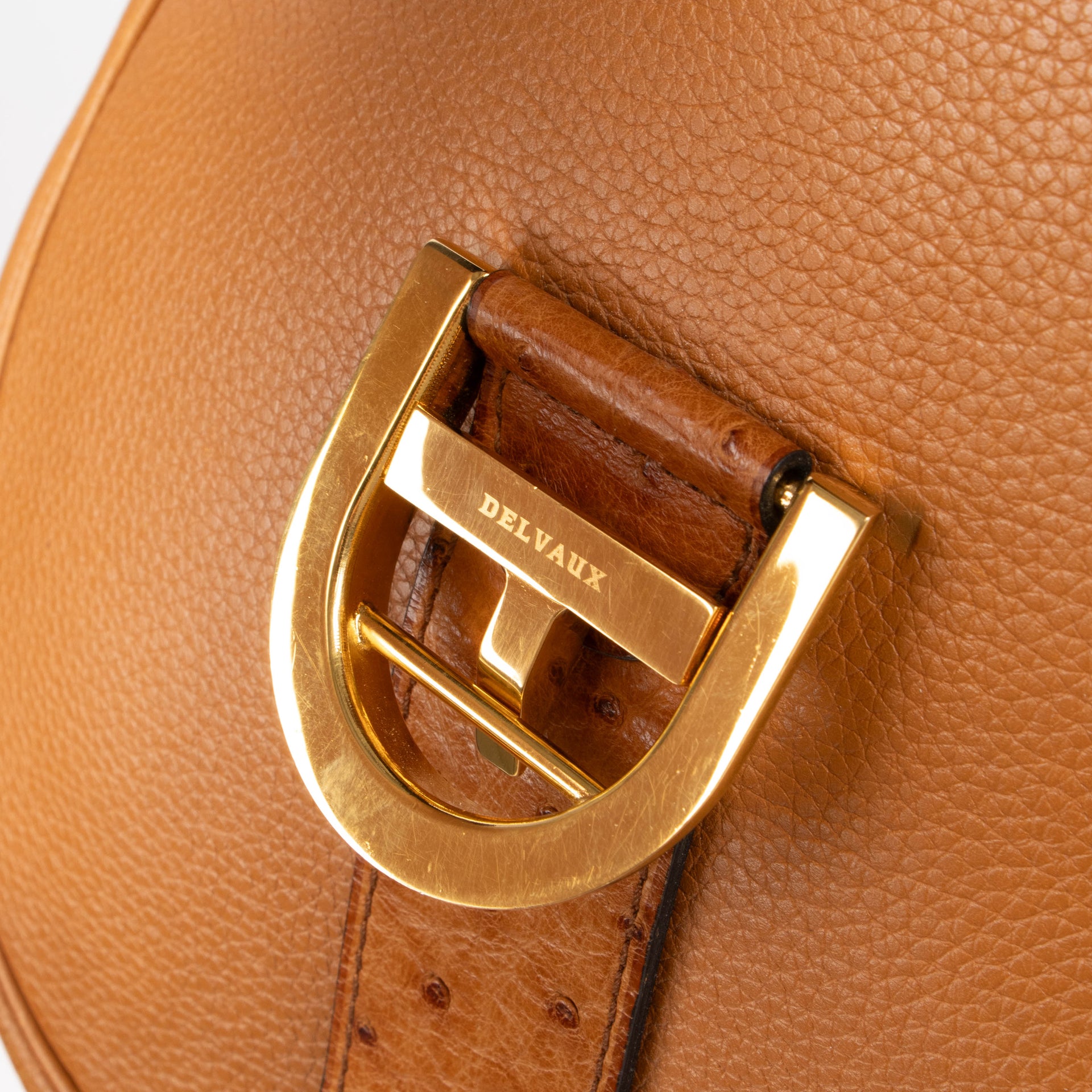 Shop this authentic Delvaux Brandy Cristel de Roche Autruche pre-loved on Labellov.com 
