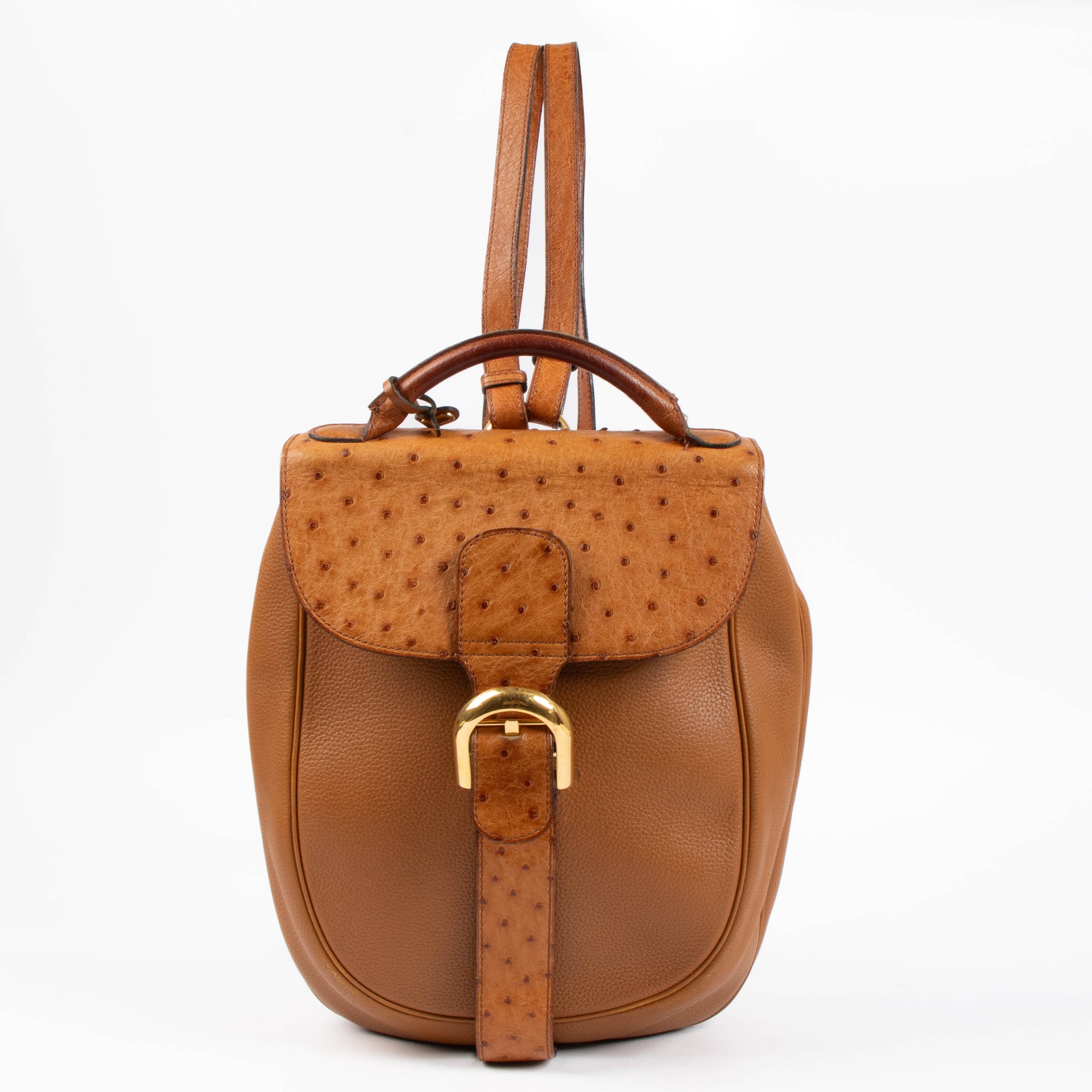 Shop this authentic Delvaux Brandy Cristel de Roche Autruche pre-loved on Labellov.com 