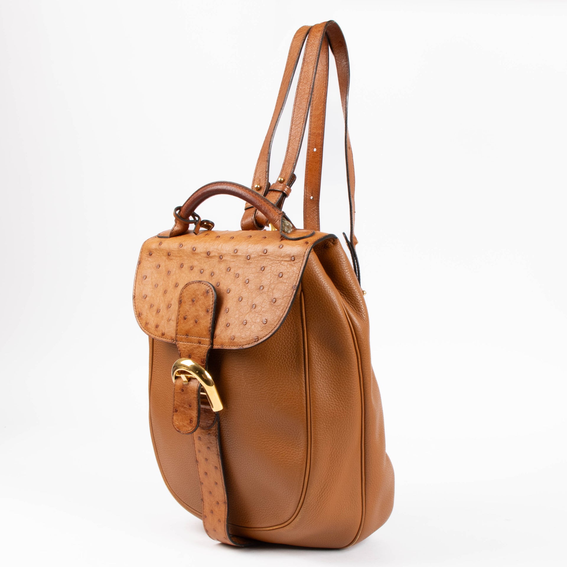 Shop this authentic Delvaux Brandy Cristel de Roche Autruche pre-loved on Labellov.com 