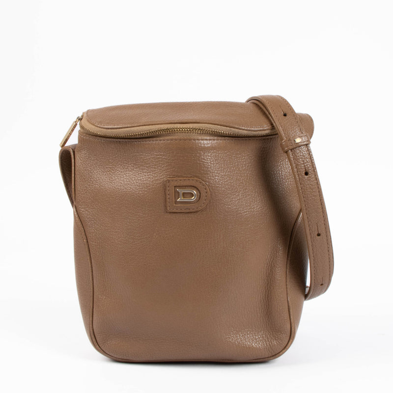Shop this authentic Delvaux Taupe Vintage Crossbody Bag with Cardholder pre-loved on Labellov.com 